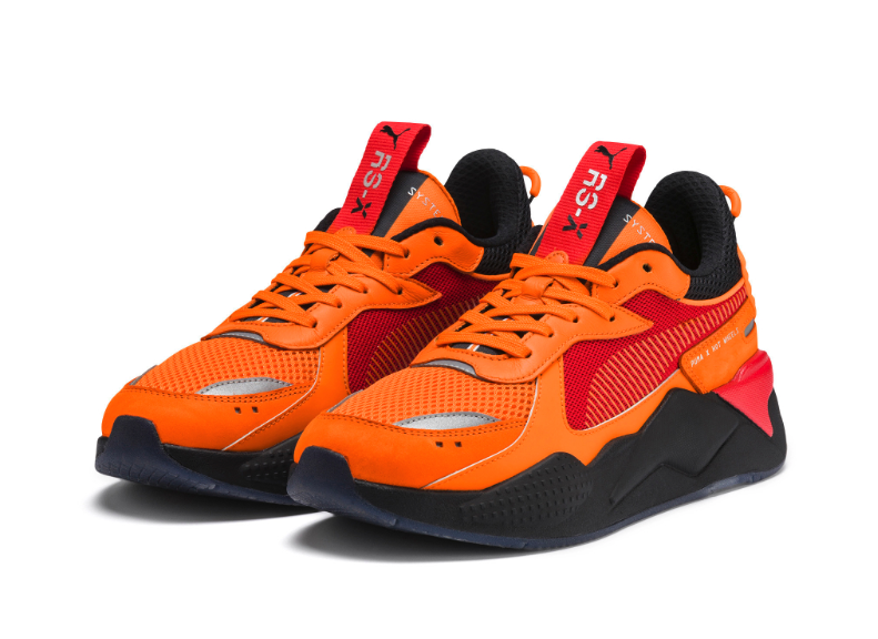 puma rs x hot wheels orange